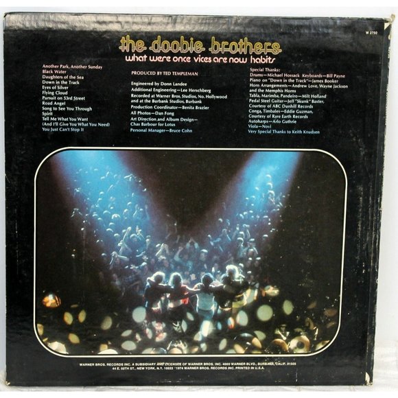 Vtg 1967 Doobie Brothers What Were Once Vices are Now Habits LP Vinyl Record - Picture 2 of 12